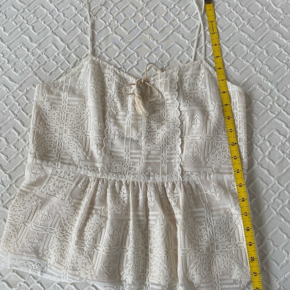 Anthropology Ella Moss Camisole tank Cream size Small Embroidered #Gift - Picture 1 of 4